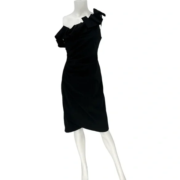 s l fashions black dress 3/4 Sleeve Sequin Lace Cocktail Dress – S.L. Fashions main image 0